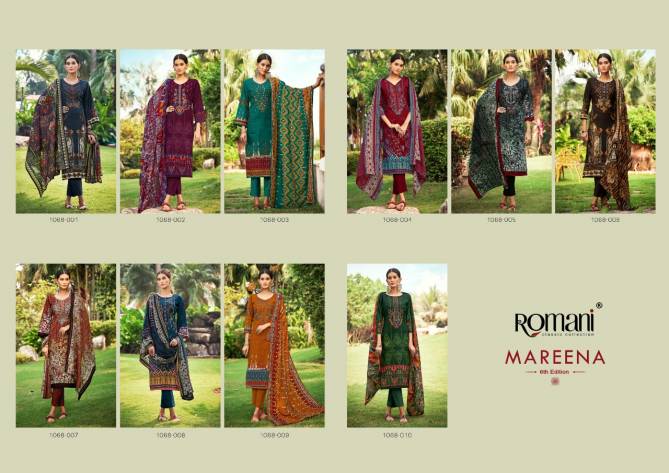 Romani Mareena 6th Wholesale Cotton Printed Readymade Suit Catalog
